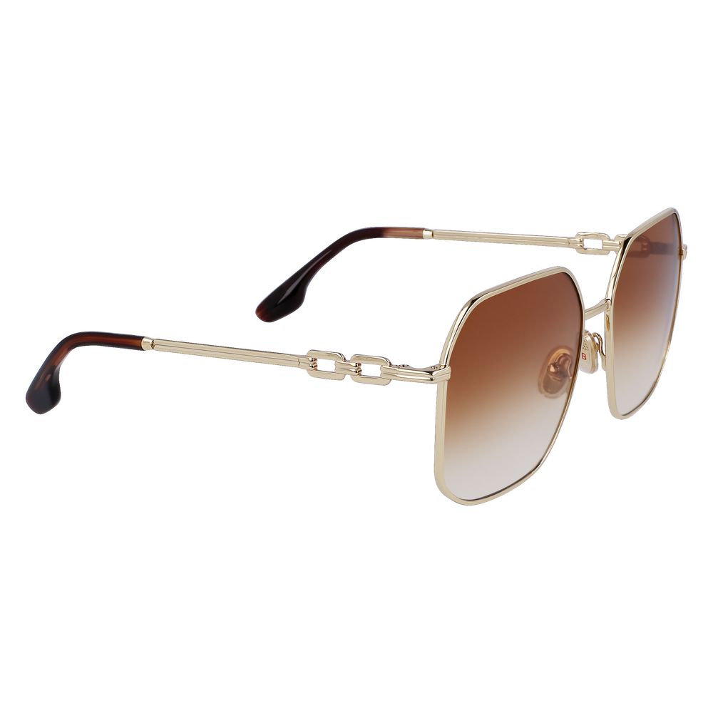 Victoria Beckham Gold Metal Sunglasses - Image 3