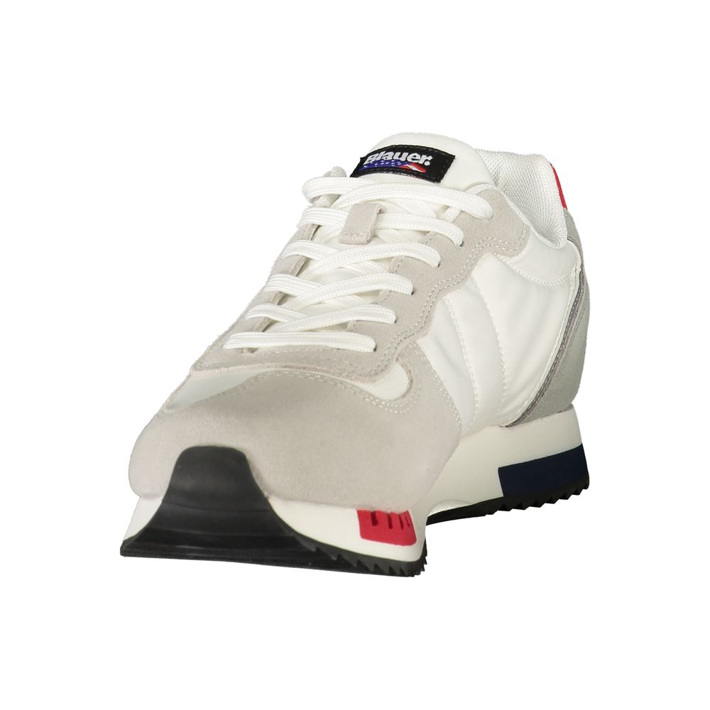 Blauer White Polyurethane Mens Sneaker - Image 3