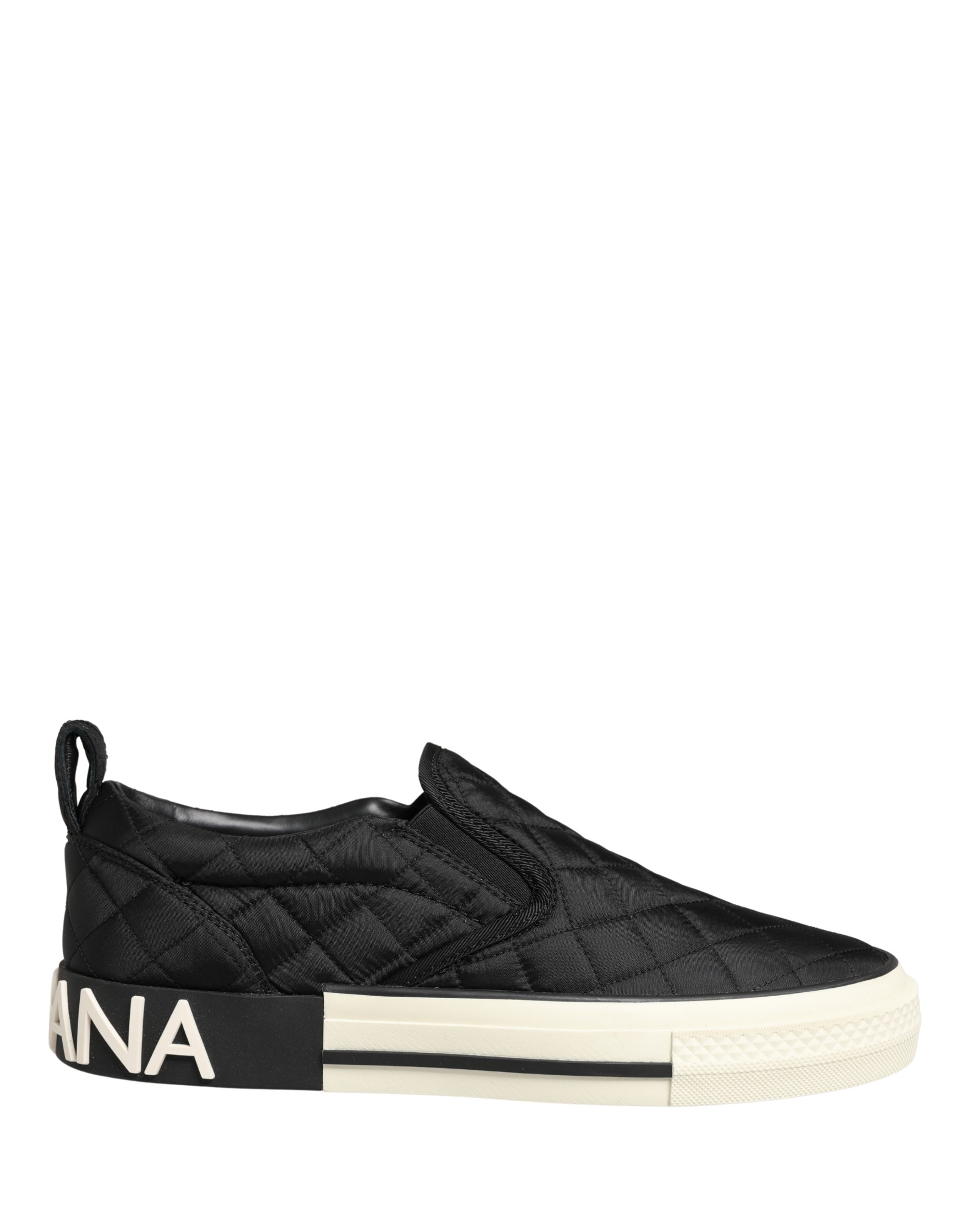 Dolce & Gabbana Black Quilted Slip On Low Top Sneakers Shoes - Image 2