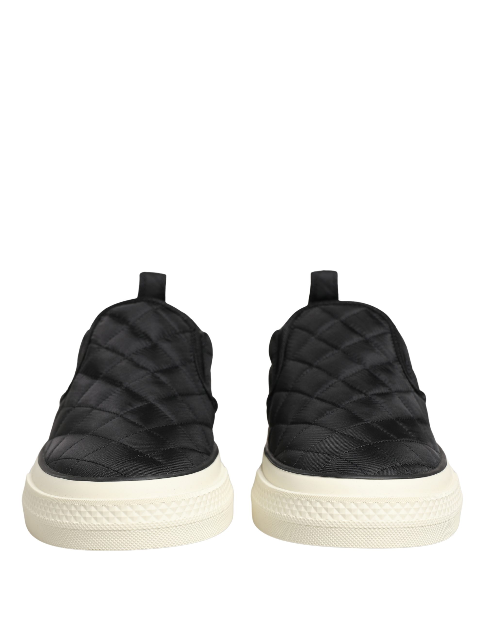 Dolce & Gabbana Black Quilted Slip On Low Top Sneakers Shoes - Image 5