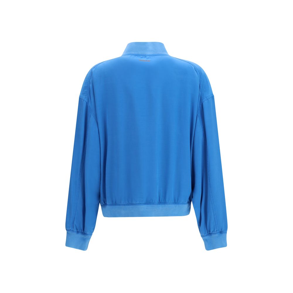 Versace Blue Silk Bomber - Image 2