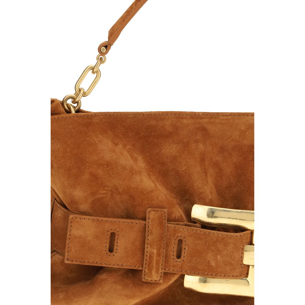 Balmain Brown Calf Leather Bos Taurus Handbag - Image 4