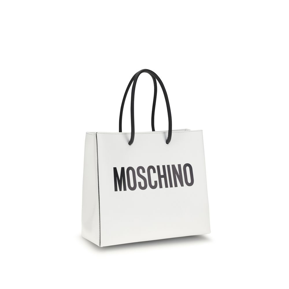 Moschino White Calf Leather Bos Taurus Handbag - Image 2