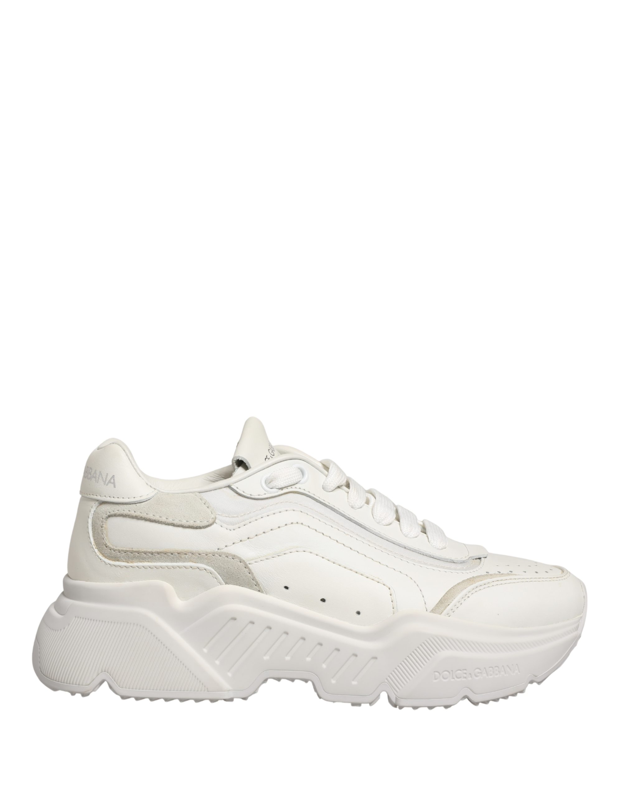 Dolce & Gabbana White Leather Daymaster Low Top Sneakers Shoes - Image 2