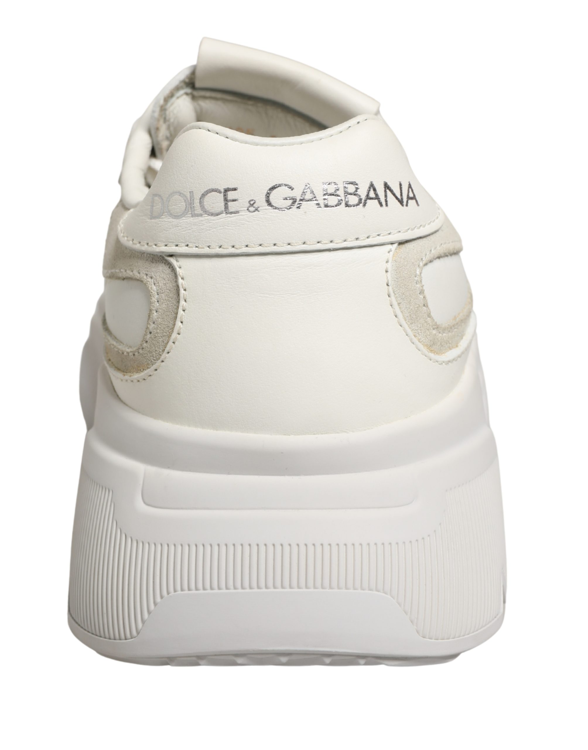 Dolce & Gabbana White Leather Daymaster Low Top Sneakers Shoes - Image 3