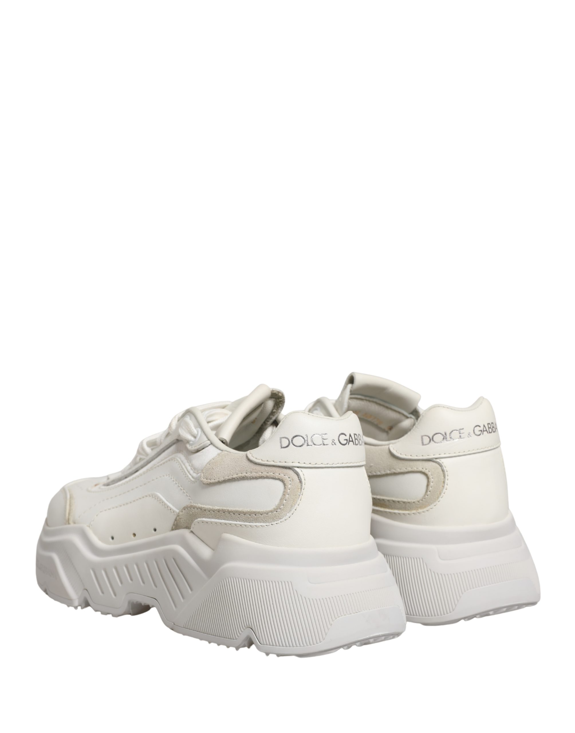 Dolce & Gabbana White Leather Daymaster Low Top Sneakers Shoes - Image 7