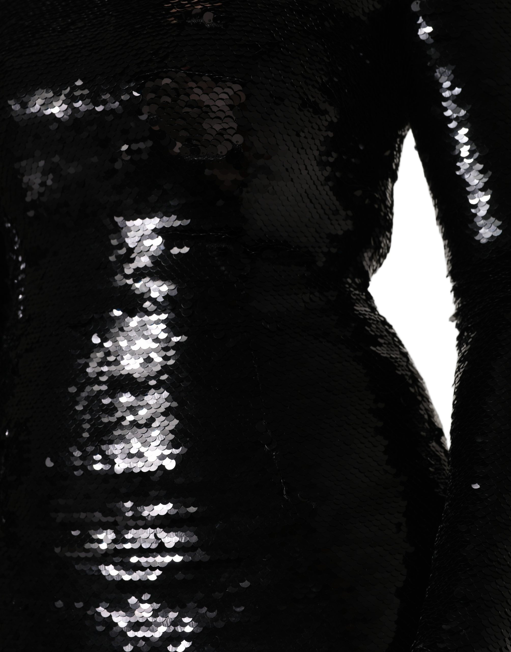 Dolce & Gabbana Black Bodycon Mermaid Sequinned Gown Dress - Image 6