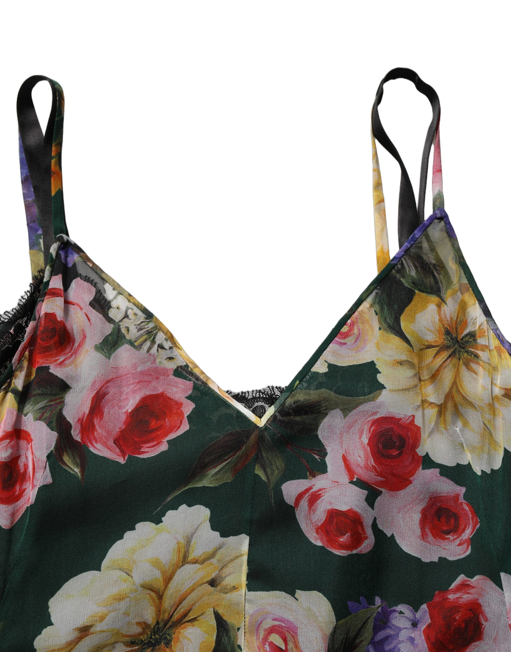 Dolce & Gabbana Multicolor Floral Print Sleeveless Mini Dress - Image 6