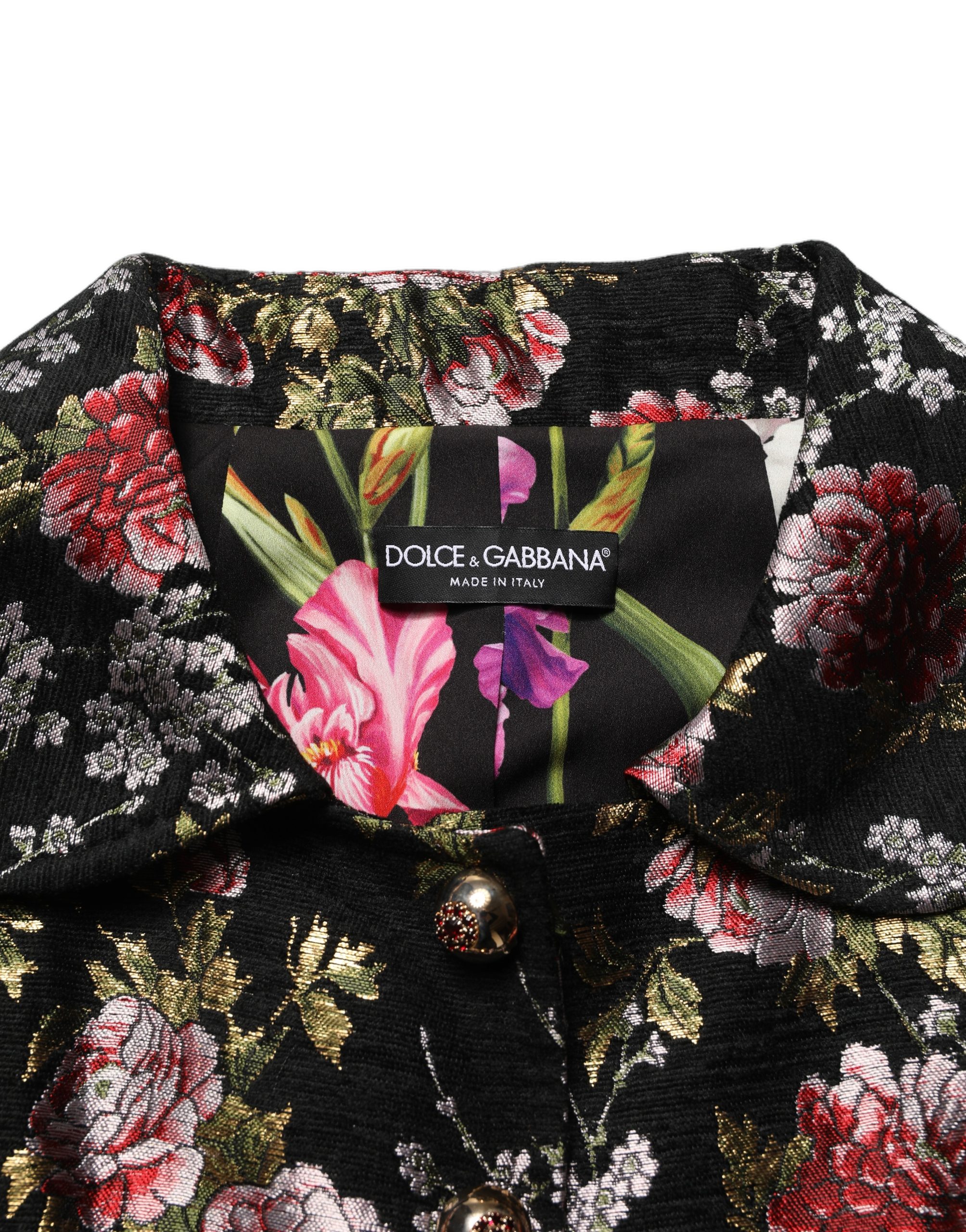 Dolce & Gabbana Multicolor Floral Brocade Blazer Jacket - Image 6