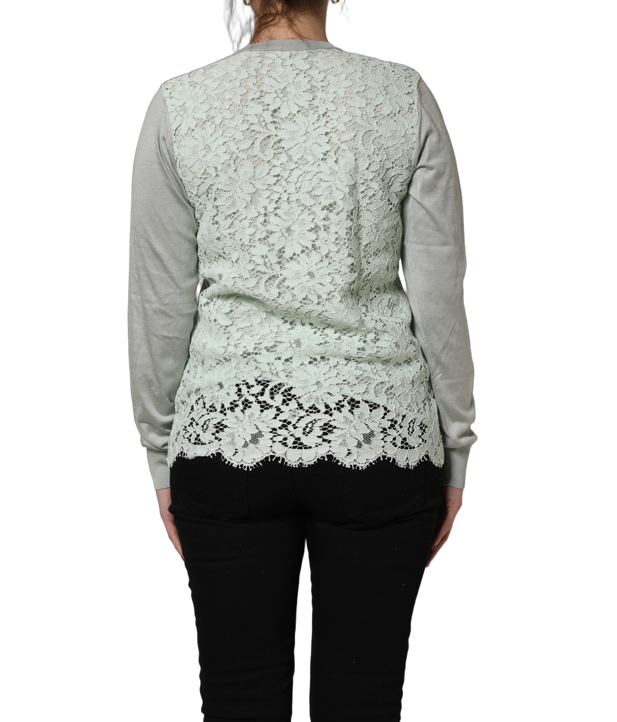 Dolce & Gabbana Green ButtonDown LongSleeve Cardigan Sweater - Image 4