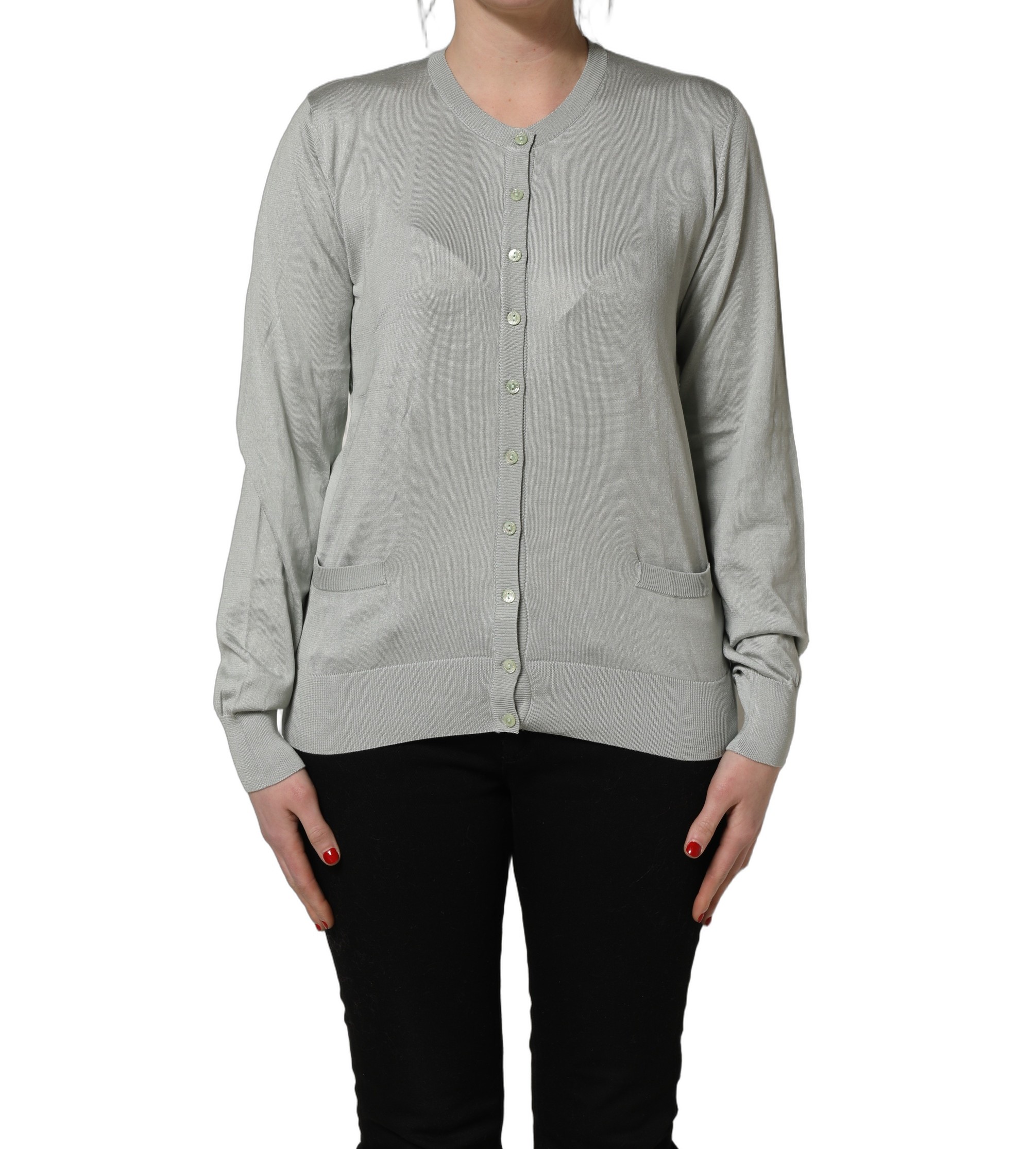 Dolce & Gabbana Green ButtonDown LongSleeve Cardigan Sweater - Image 2
