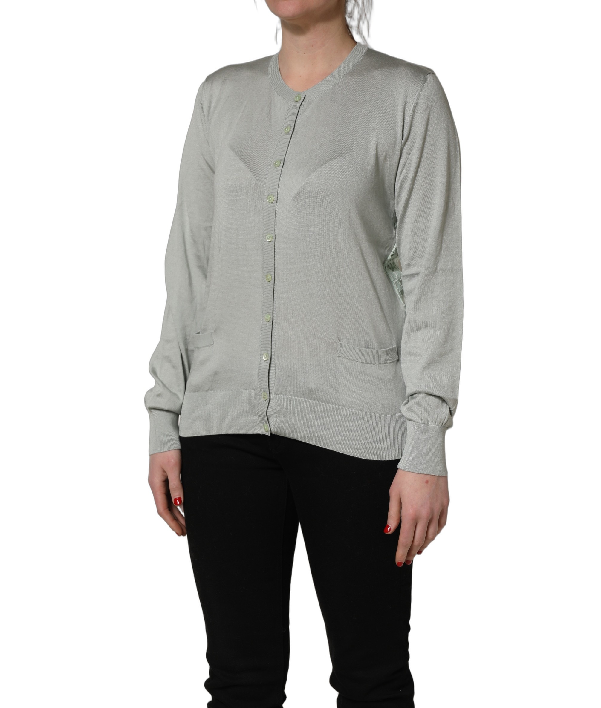 Dolce & Gabbana Green ButtonDown LongSleeve Cardigan Sweater - Image 3
