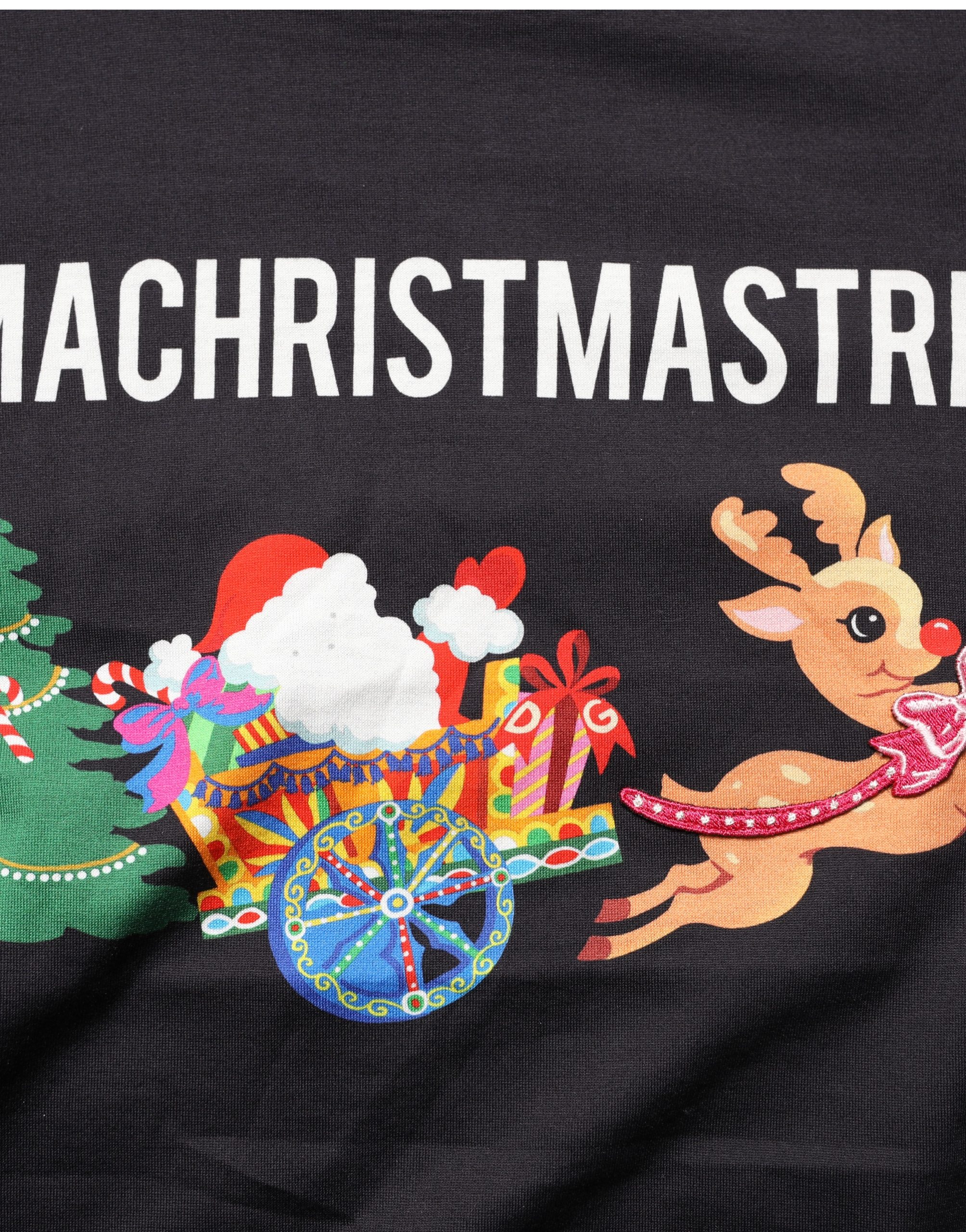 Dolce & Gabbana Black #IAMACHRISTMASTREE Print Cotton T-shirt - Image 7