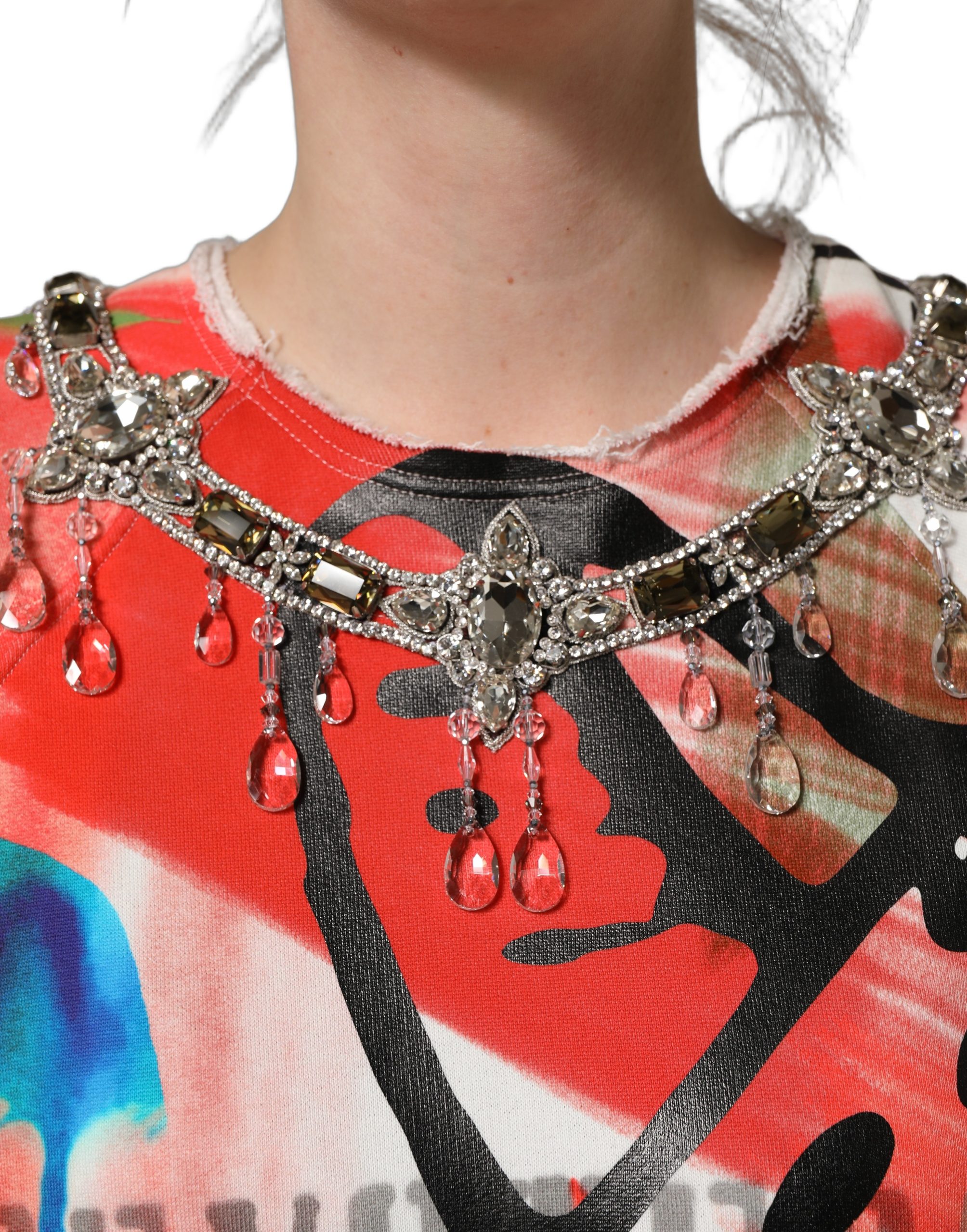 Dolce & Gabbana Multicolor Embellished Graffiti Sweatshirt - Image 5