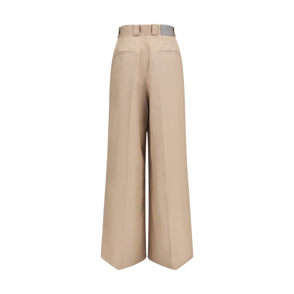 Balenciaga Beige Cotton Flared Pants - Image 2