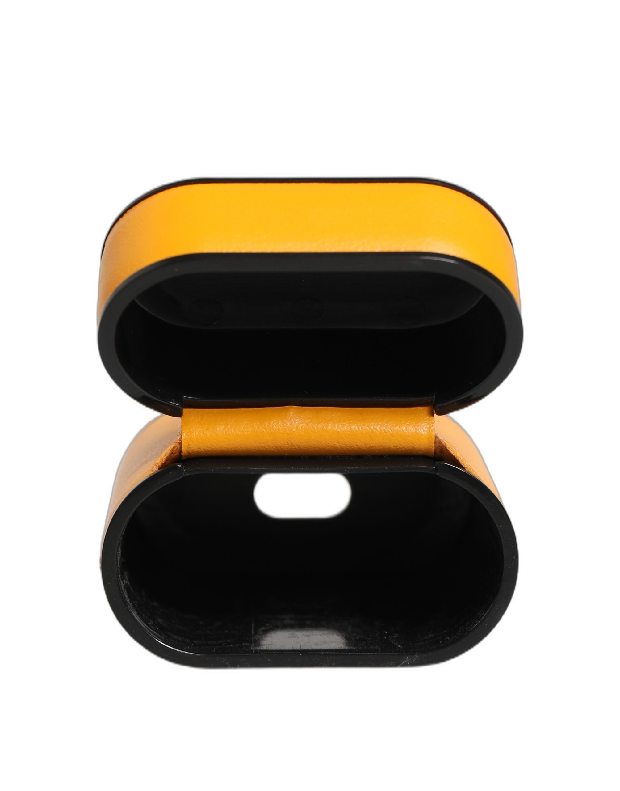 Dolce & Gabbana Case Yellow Calf Leather Logo Flip Holder Strap Airpods - Image 6