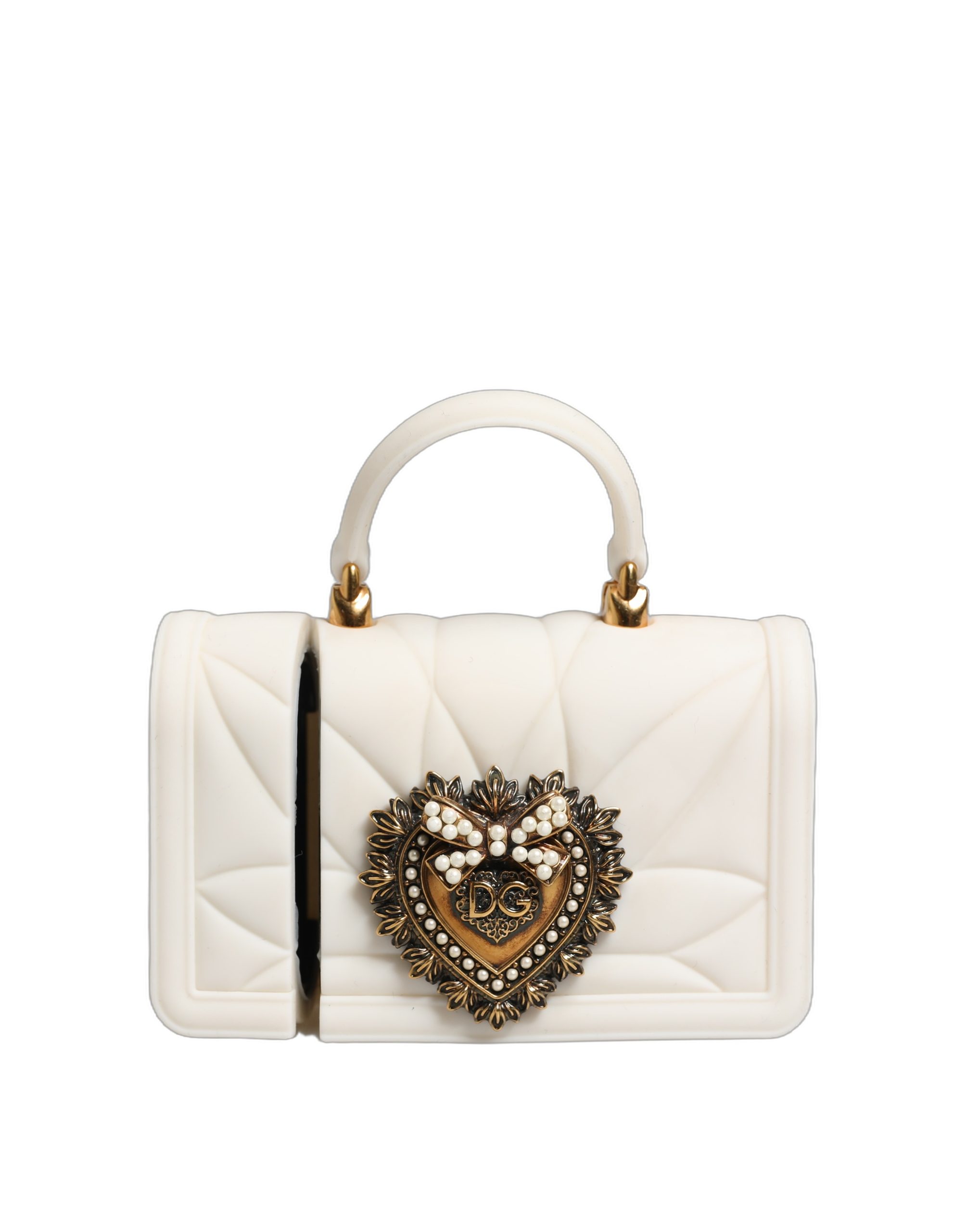 Dolce & Gabbana Case White Silicone Devotion Heart Cover Hand Bag Airpod - Image 2