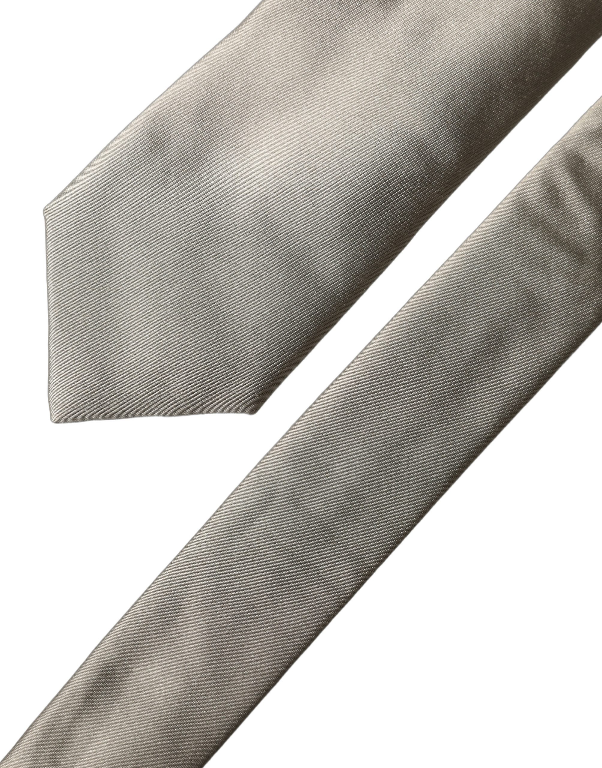 Dolce & Gabbana White Tattoo Floral Silk Adjustable Men Tied Necktie Tie - Image 3