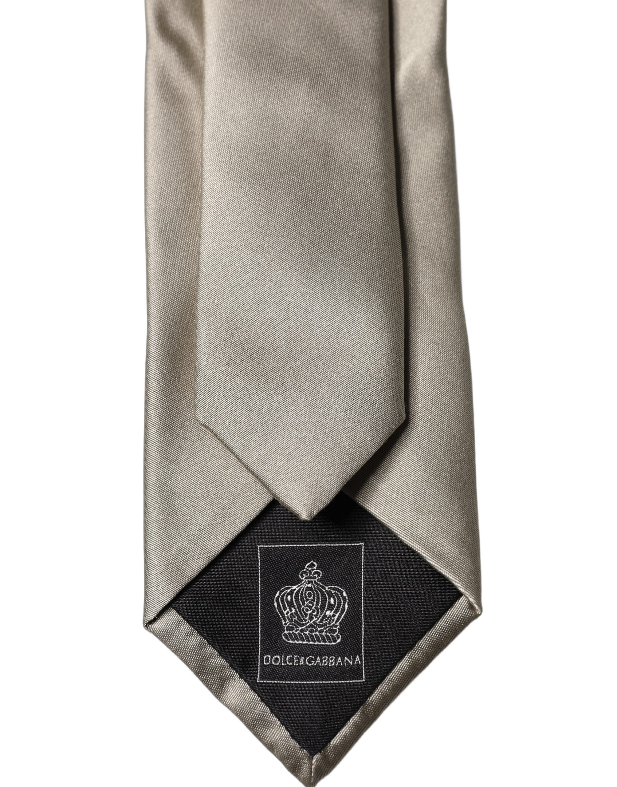 Dolce & Gabbana White Tattoo Floral Silk Adjustable Men Tied Necktie Tie - Image 4