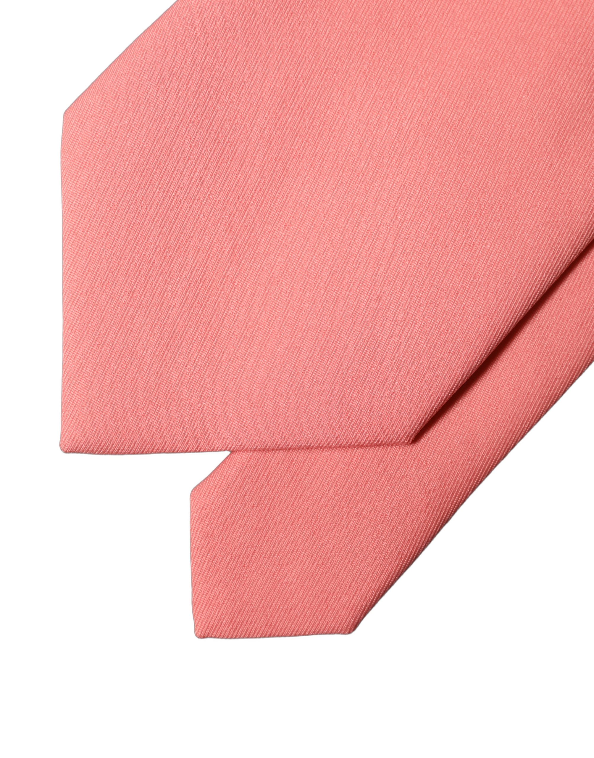 Dolce & Gabbana Coral Pink Polyester Adjustable Women Tied Necktie Tie - Image 5