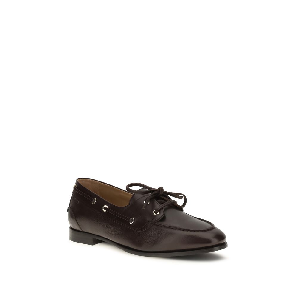Bally Brown Calf Leather Bos Taurus Slip-On Loafers - Image 2