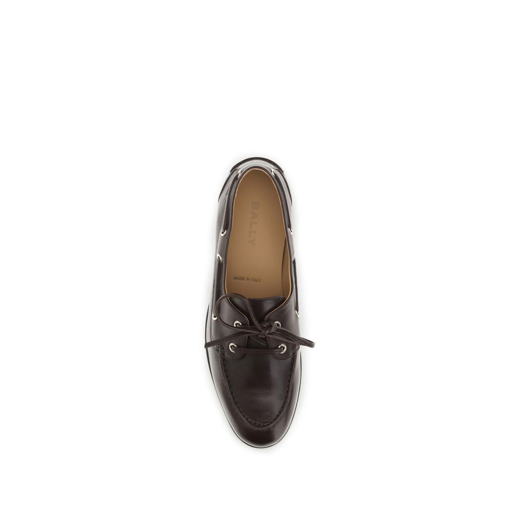 Bally Brown Calf Leather Bos Taurus Slip-On Loafers - Image 4