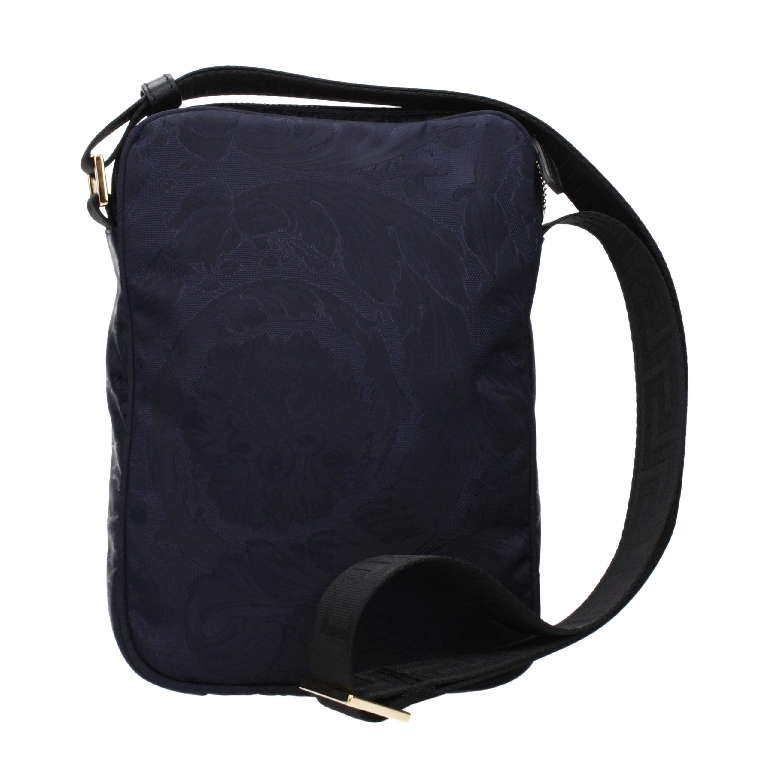 Versace Blue Fabric Crossbody Bag - Image 3