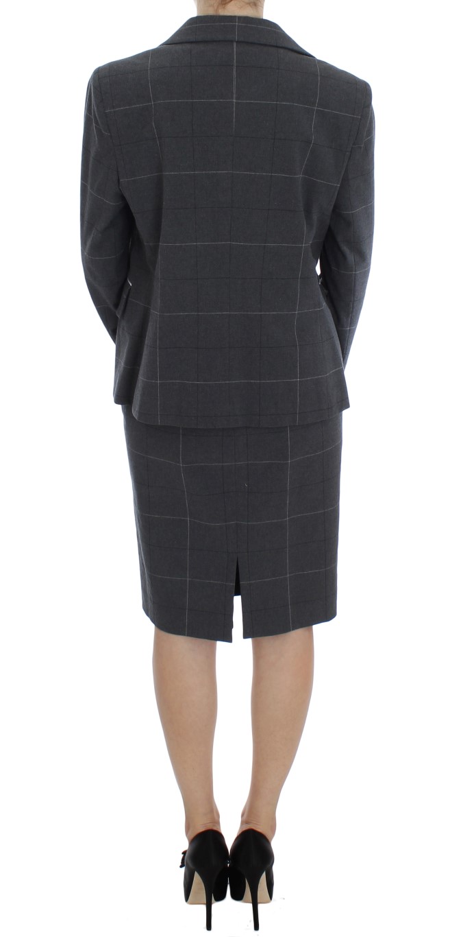 BENCIVENGA Gray Stretch Sheath Dress Suit Set - Image 3