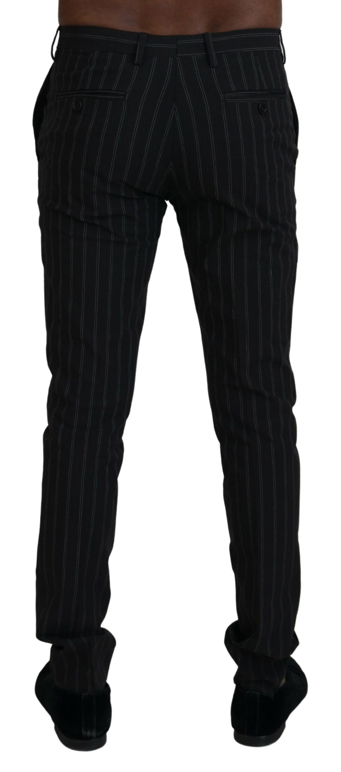 BENCIVENGA Black Stripes Viscose Dress Pants - Image 3