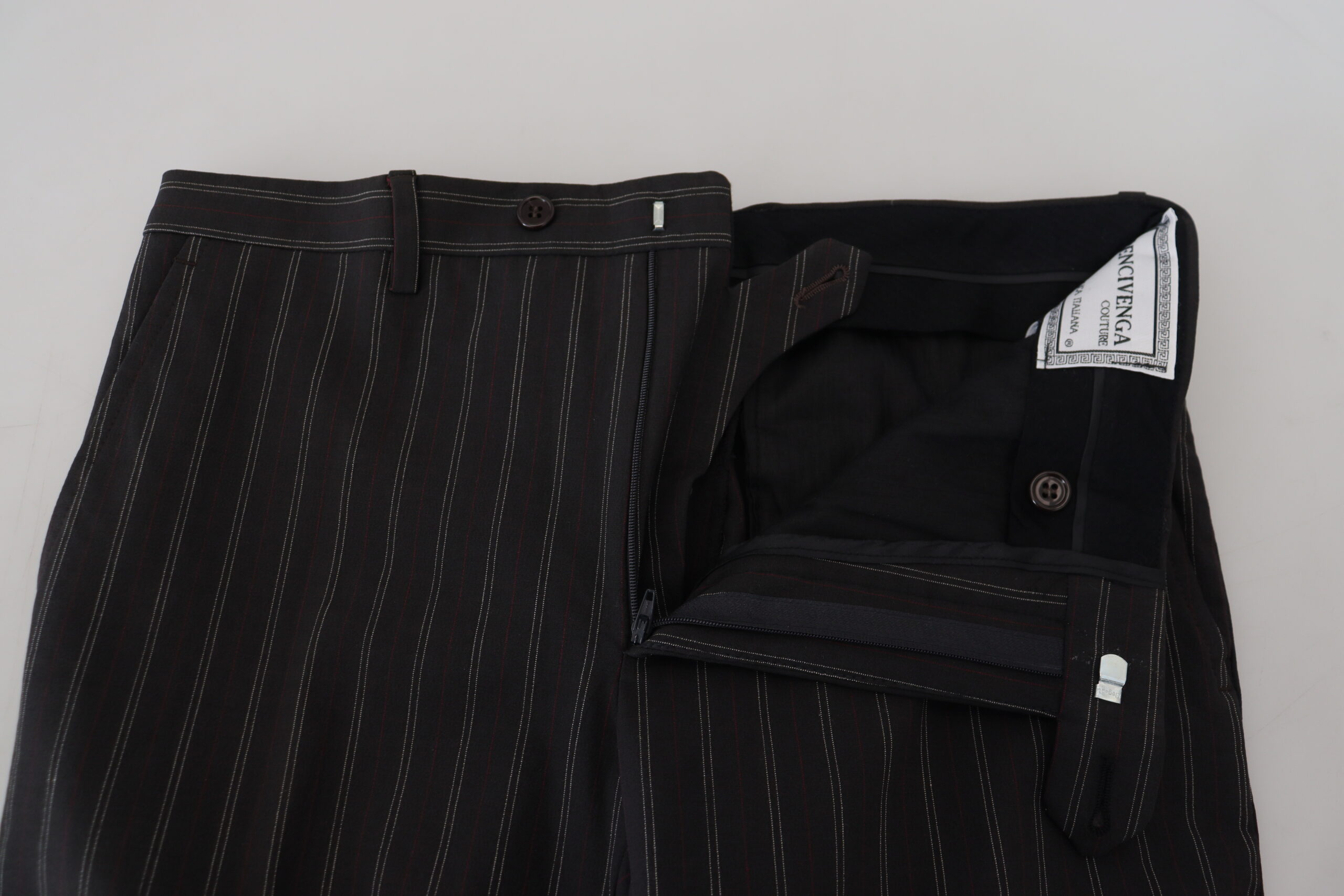 BENCIVENGA Black Stripes Viscose Dress Pants - Image 4