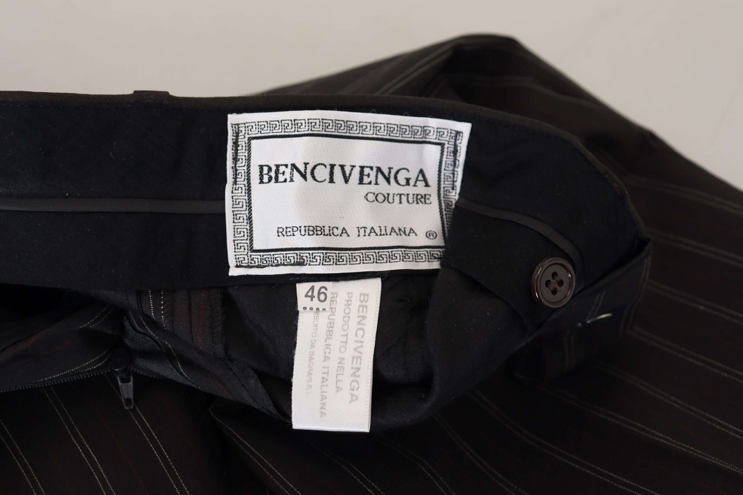 BENCIVENGA Black Stripes Viscose Dress Pants - Image 5