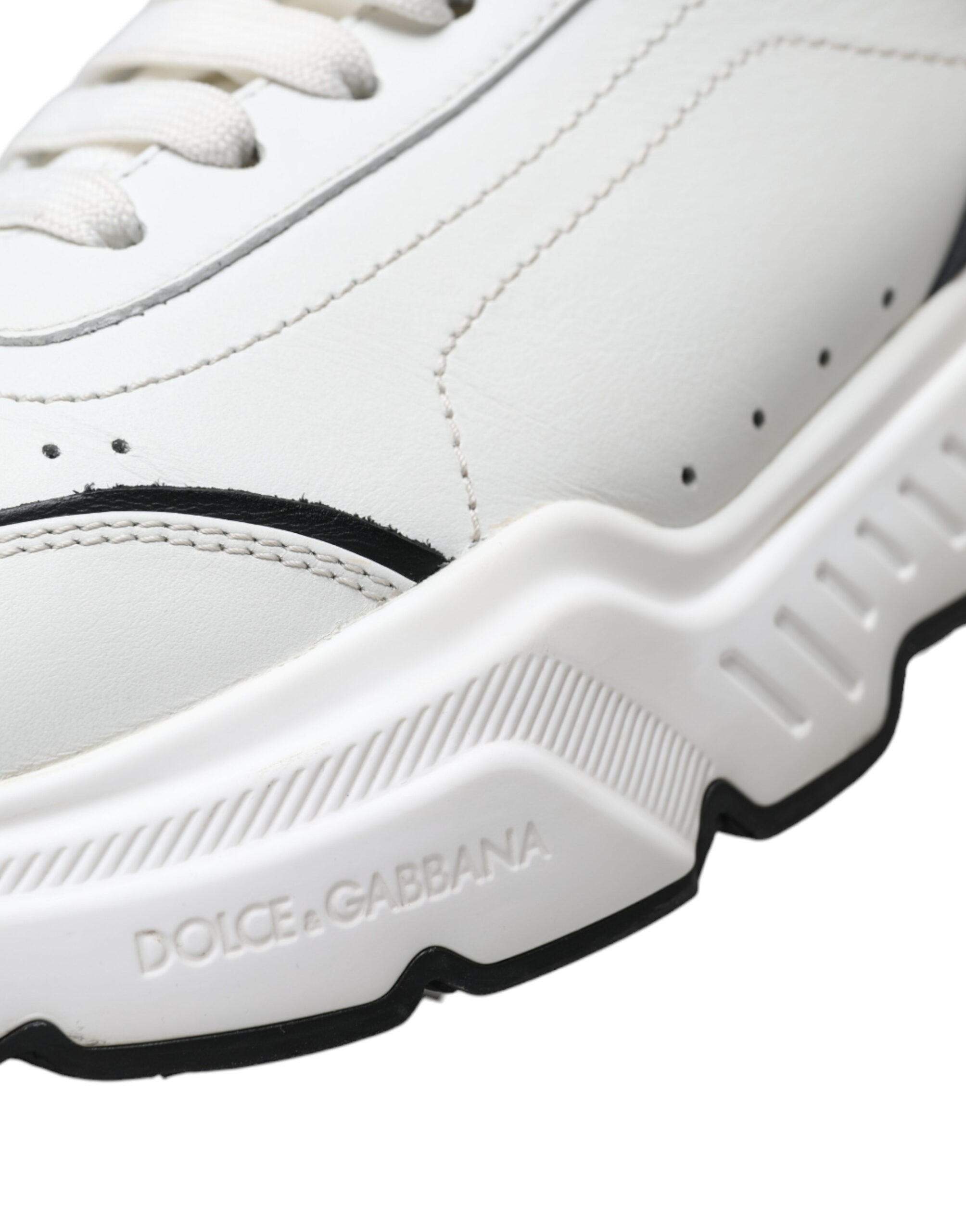 Dolce & Gabbana White Black Low Top Daymaster Sneakers Shoes - Image 8