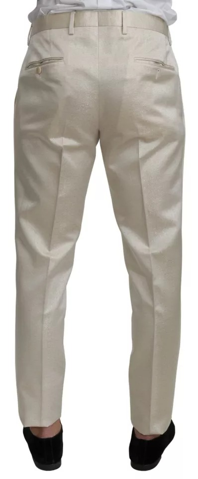 Dolce & Gabbana Beige Wool Crème 3 Piece SICILIA Shawl Suit - Image 3