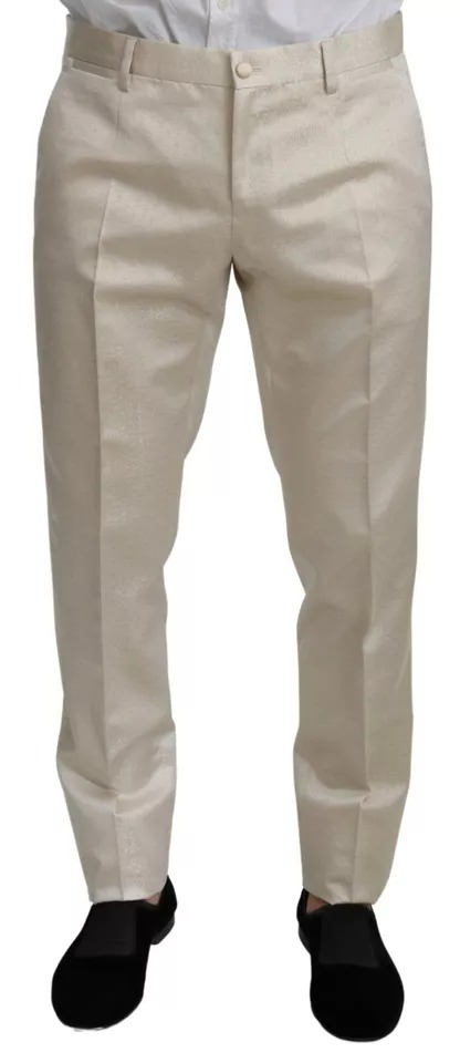 Dolce & Gabbana Beige Wool Crème 3 Piece SICILIA Shawl Suit - Image 5