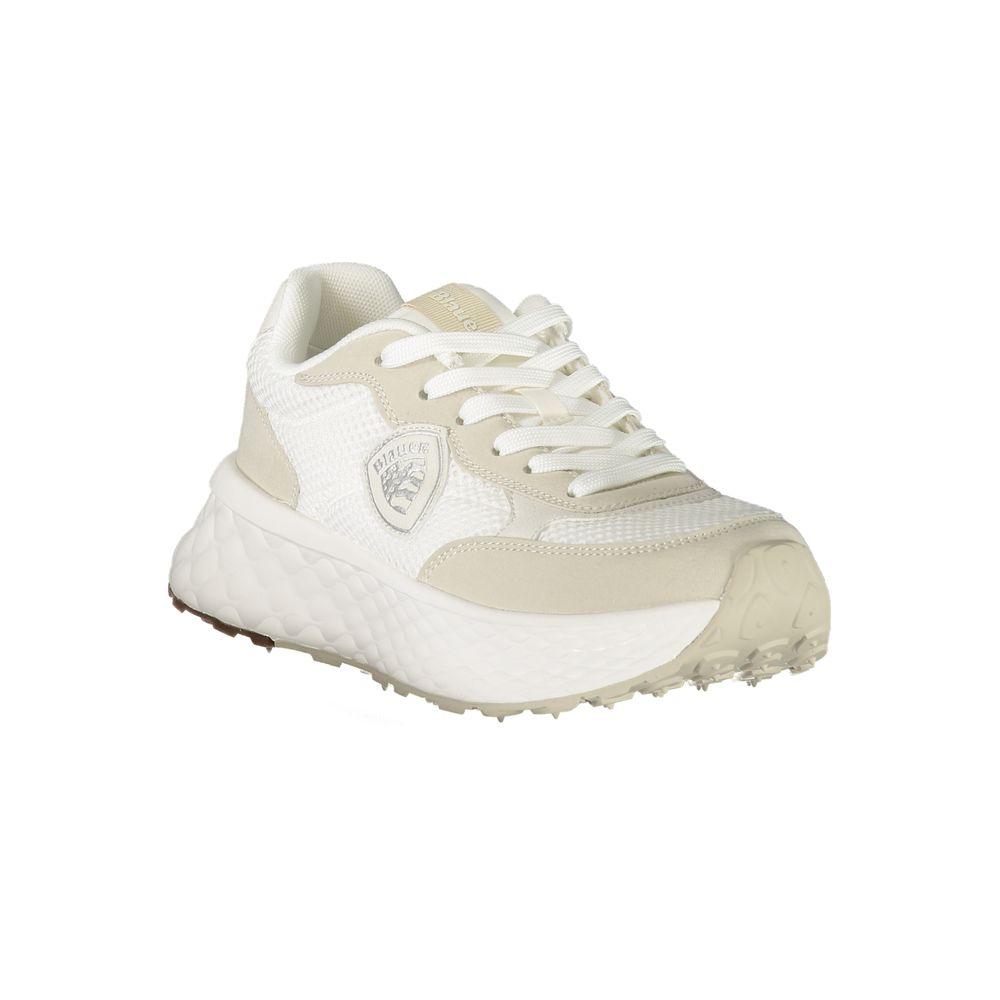 Blauer White Polyurethane Women Sneaker - Image 2