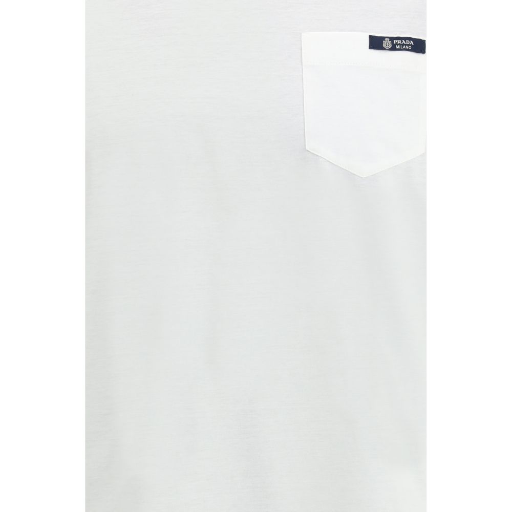 Prada White Cotton T-Shirt - Image 5