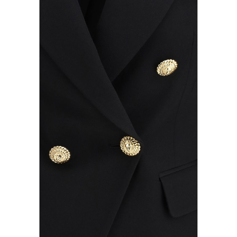 Balmain Black Wool Oves Aries Blazer - Image 3