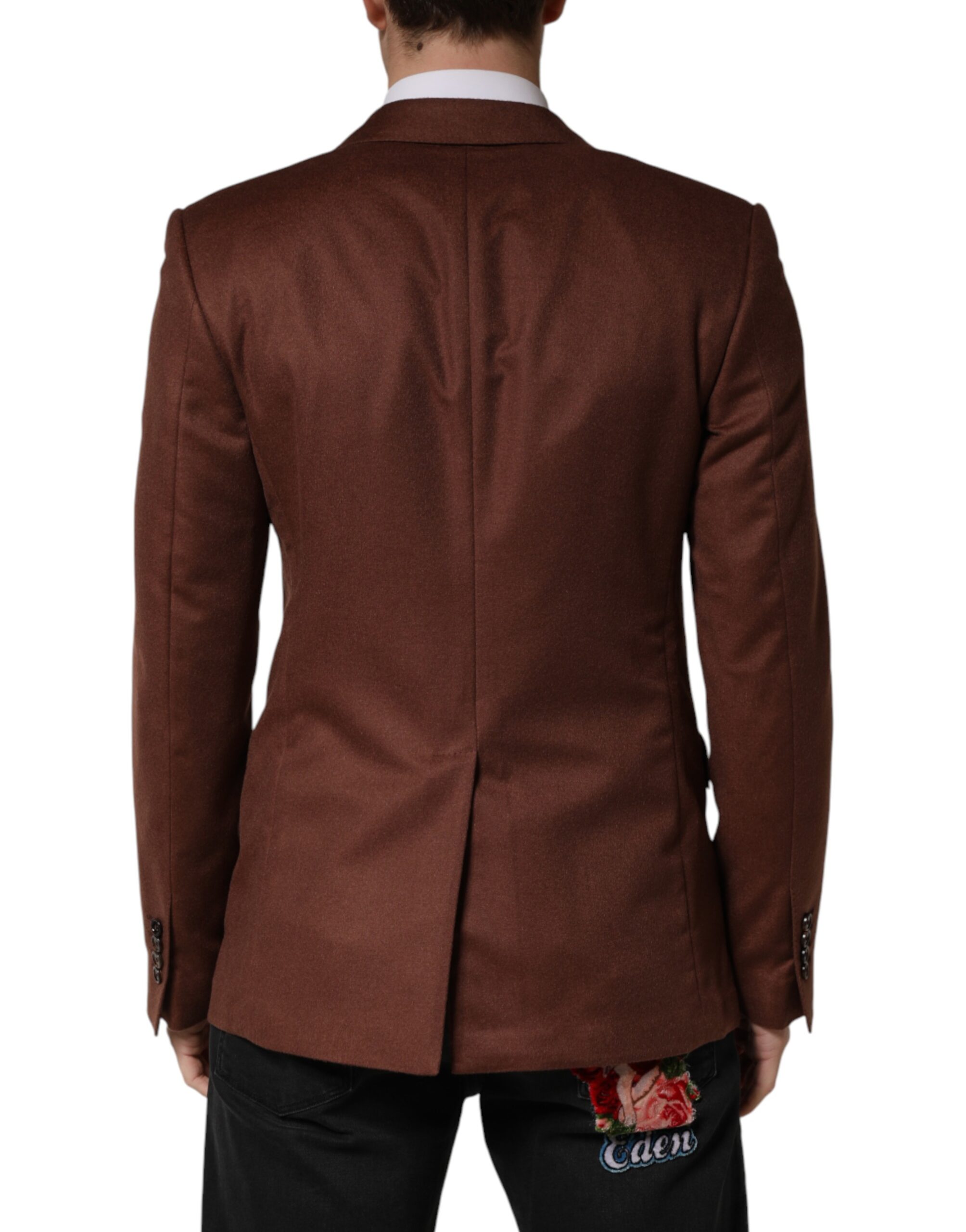 Dolce & Gabbana Brown Cashmere Single Breasted Jacket Blazer - Image 4