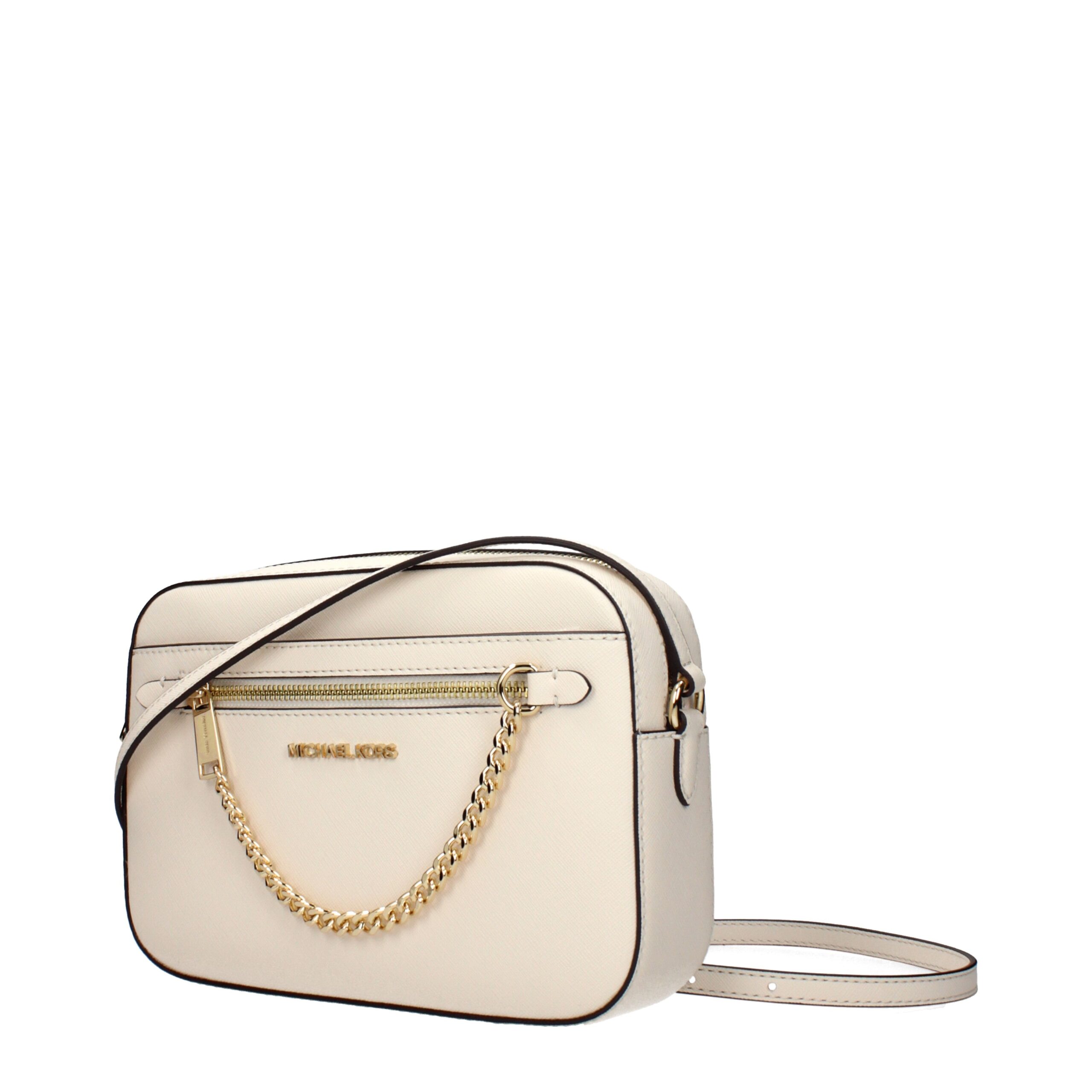 Michael Kors Beige Leather Crossbody Bag - Image 2