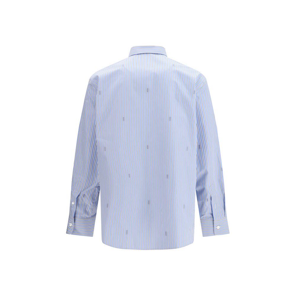 Gucci Blue Cotton Pattern Shirt - Image 2
