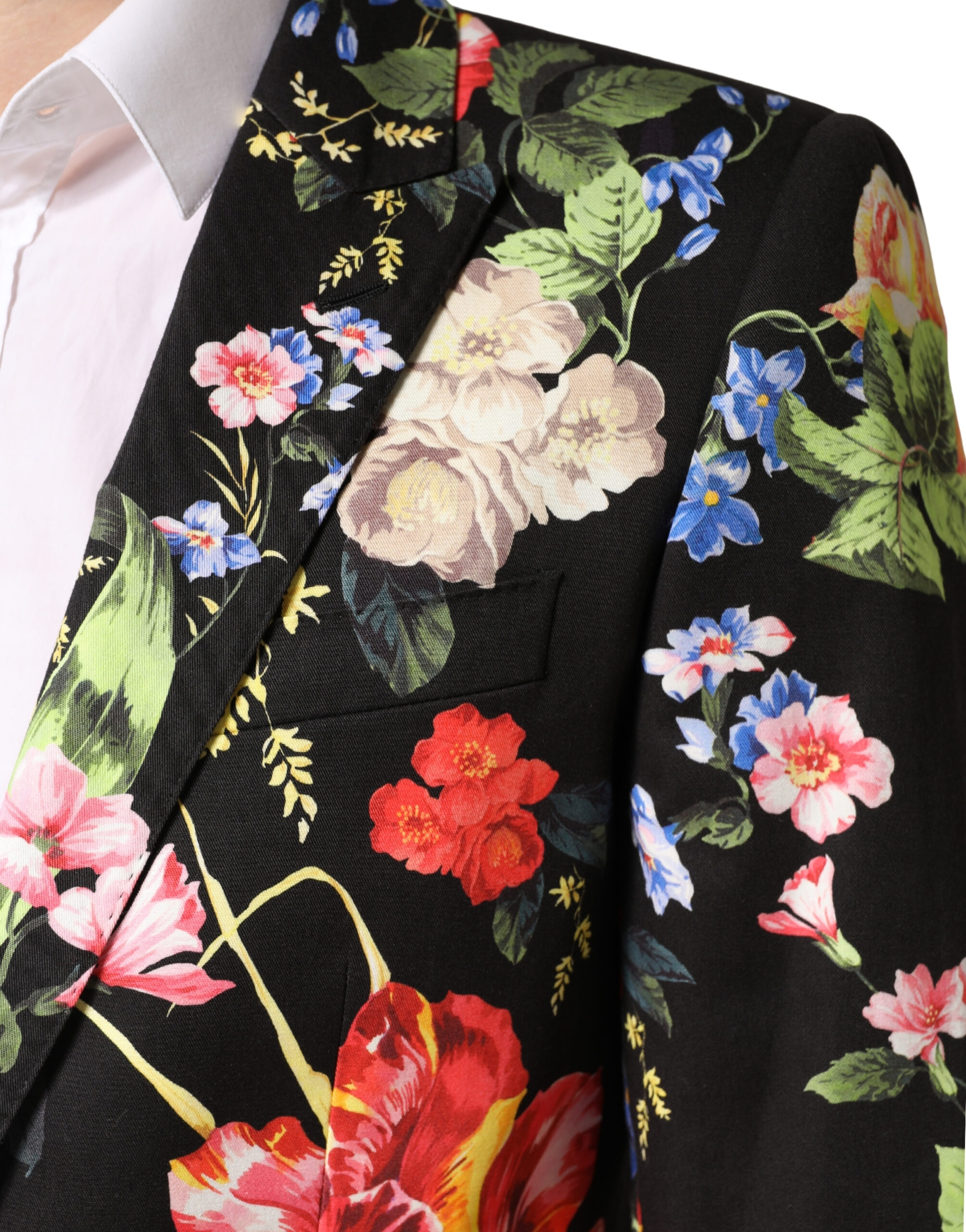 Dolce & Gabbana Black Floral Single Breasted MARTINI 2 Piece Suit - Image 6