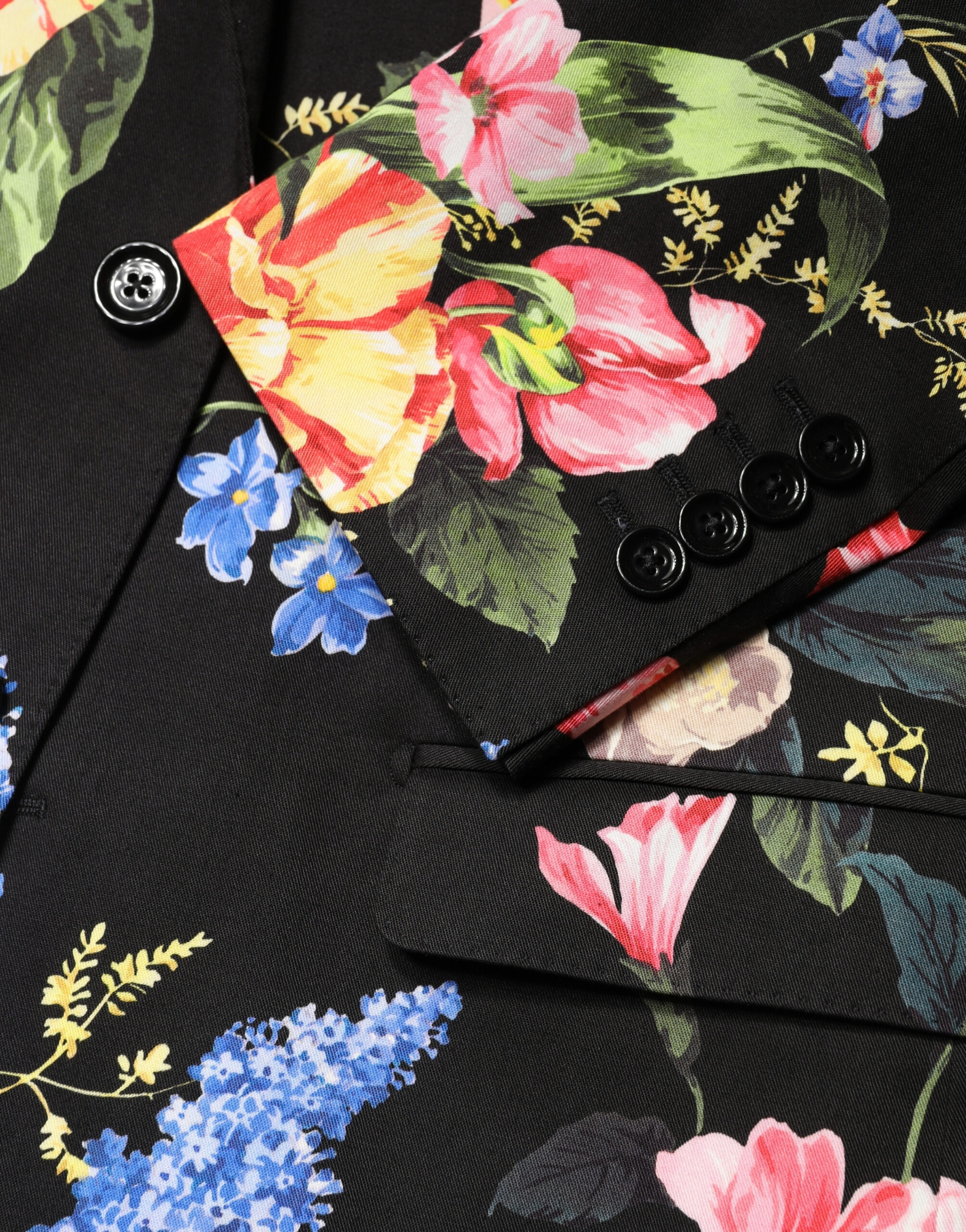 Dolce & Gabbana Black Floral Single Breasted MARTINI 2 Piece Suit - Image 7