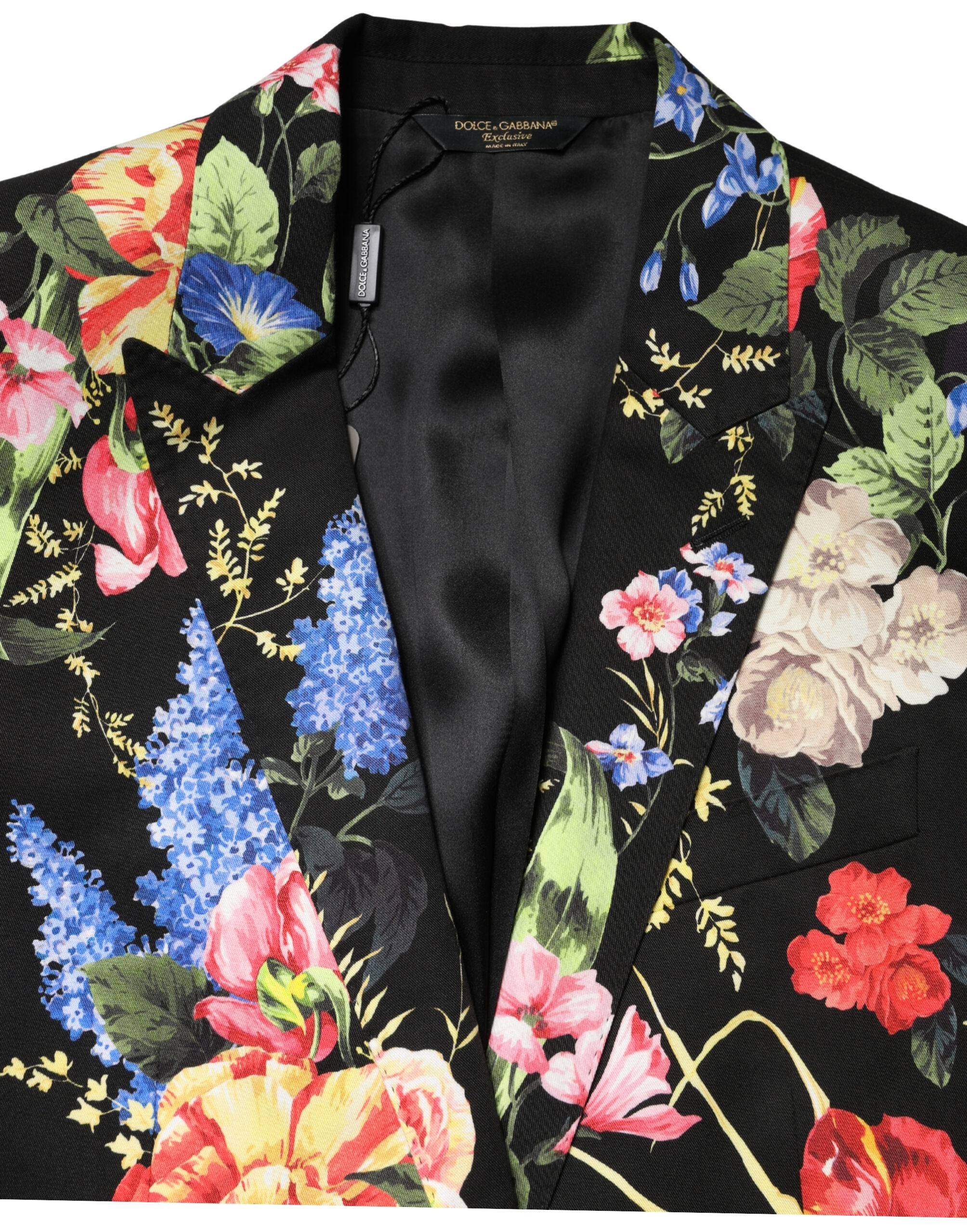 Dolce & Gabbana Black Floral Single Breasted MARTINI 2 Piece Suit - Image 8