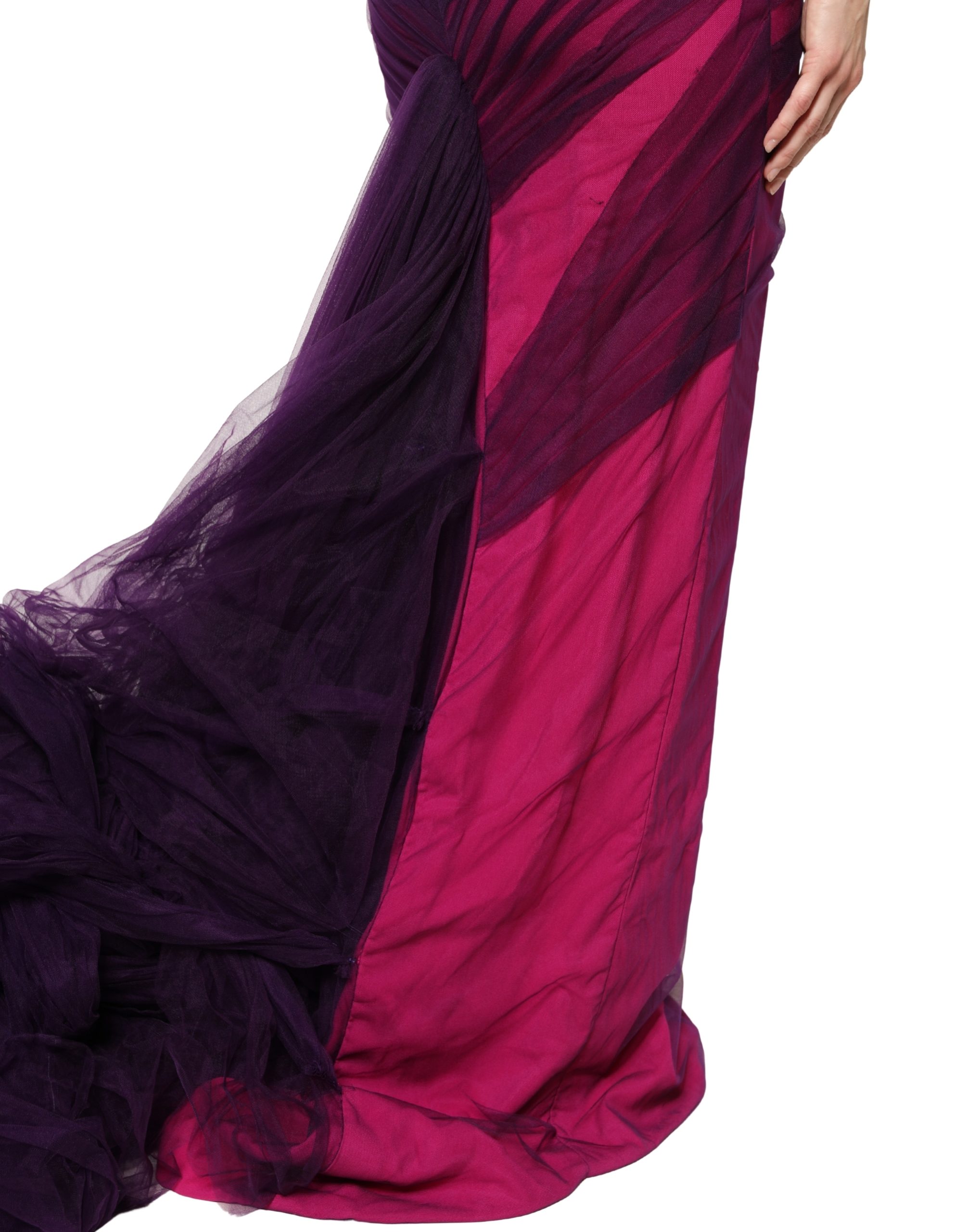 Dolce & Gabbana Pink Black Strapless Sheath Mermaid Dress - Image 8