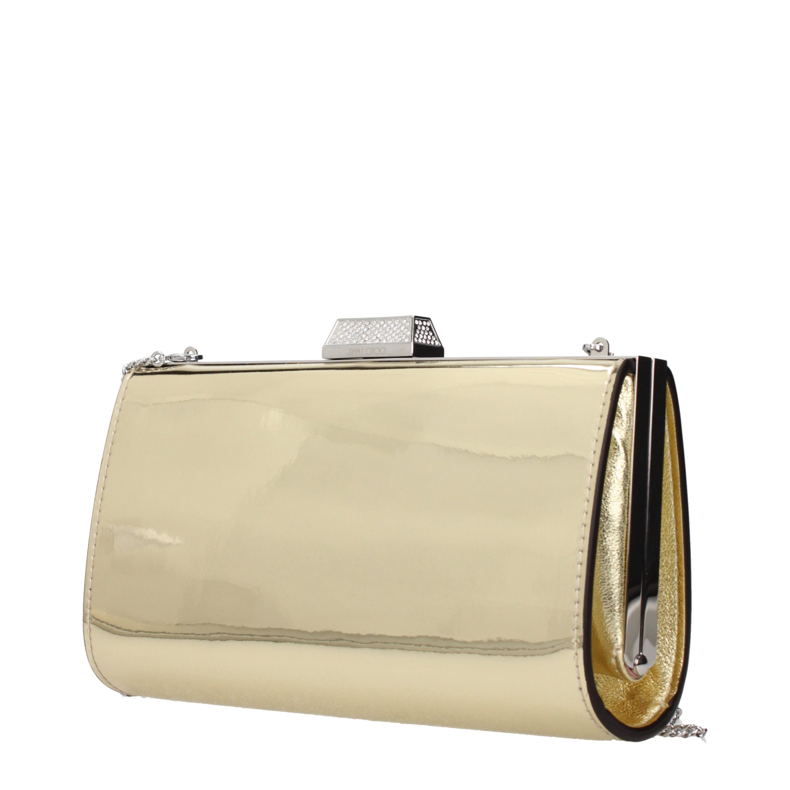 Jimmy Choo Gold Leather Clutch Bag - Image 2