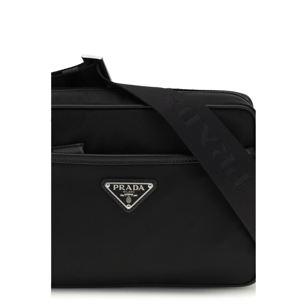 Prada Black Recycled Polyamide Shoulder Bag - Image 4