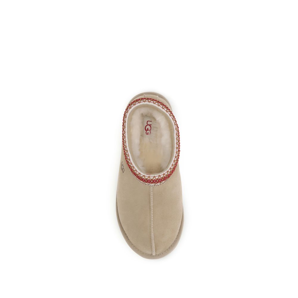 UGG Beige Calf Leather Bos Taurus Mules - Image 4