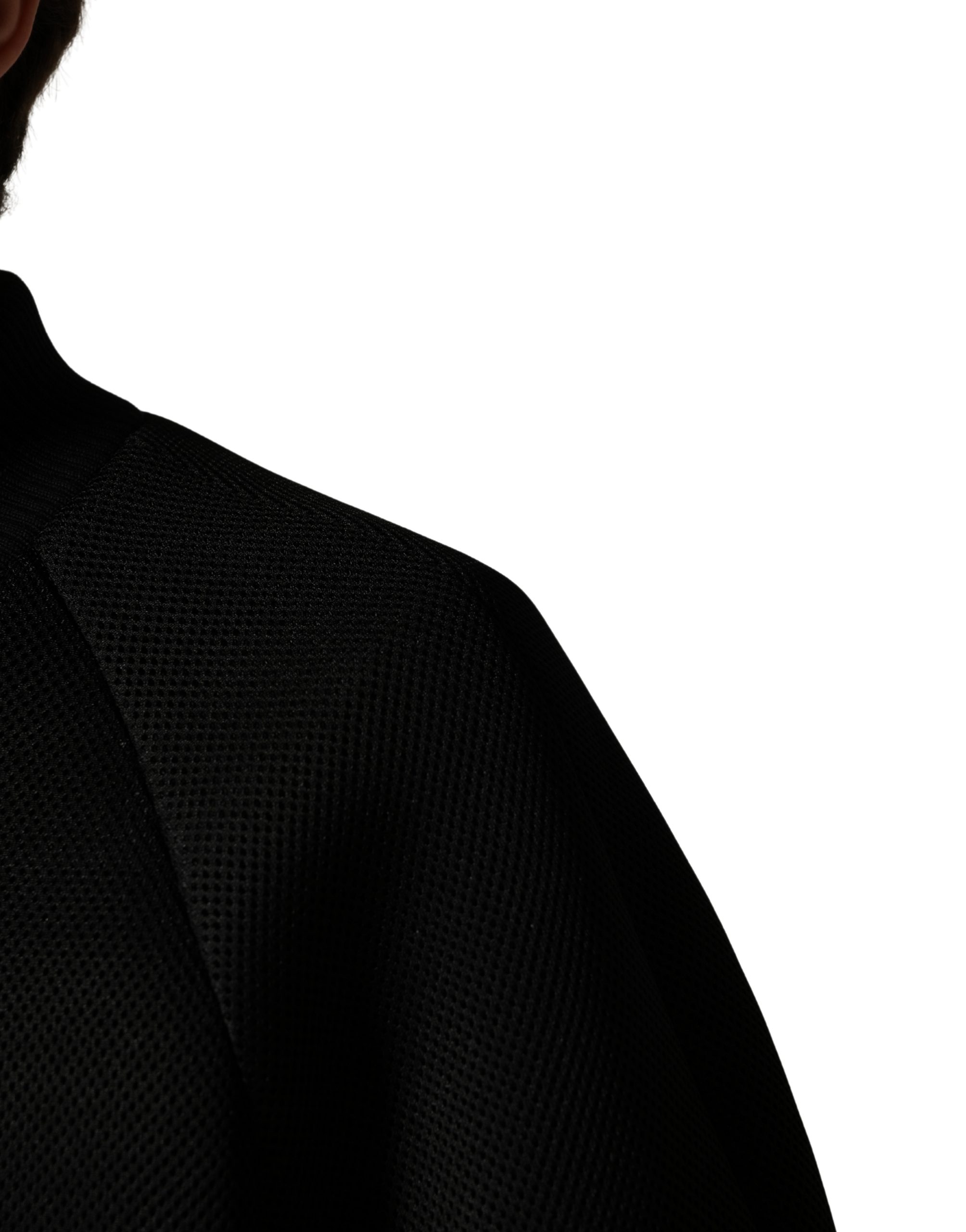 Dolce & Gabbana Men Black Nylon Full Zip Bomber Jacket - Image 6