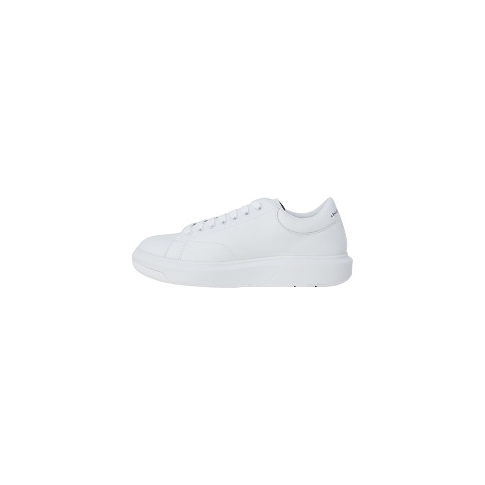 Armani Exchange White Leather Low Top Sneakers - Image 2