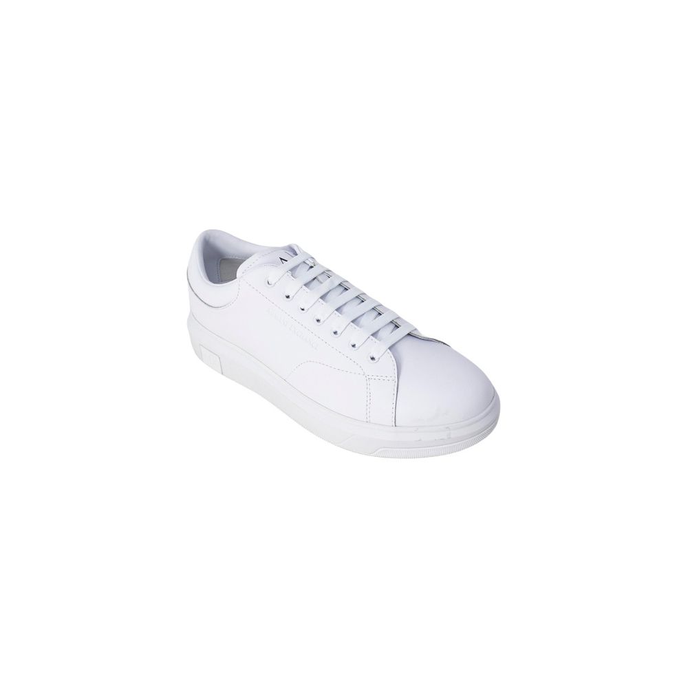 Armani Exchange White Leather Low Top Sneakers - Image 3